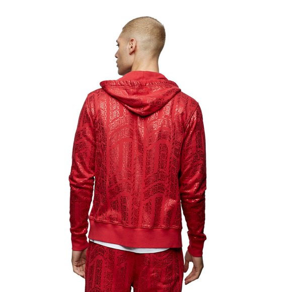 NWT True Religion All Over Zip Up Hooded Jacket - Picture 4 of 9